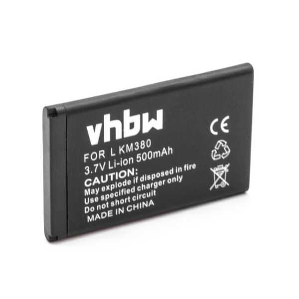 vhbw Akku Smartphone-Akku Li-Ion 500 mAh (3,7 V)