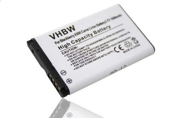 vhbw Akku kompatibel mit Blackberry Curve 9300 3G, 9330 3G, 8330, 8320, Smartphone-Akku Li-Ion 1000 mAh (3,7 V)