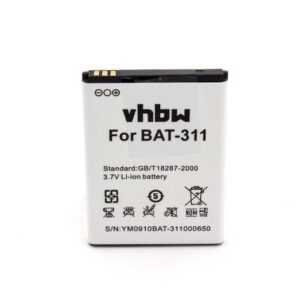 vhbw Ersatz für Acer BAT-311, BAT-311(1ICP5/43/55), KT.0010S.011 für Smartphone-Akku Li-Ion 1400 mAh (3,7 V)