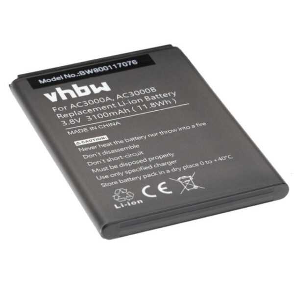 vhbw Ersatz für Archos AC3000B, AC3000A für Smartphone-Akku Li-Ion 3100 mAh (3,8 V)