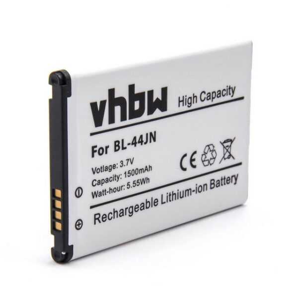 vhbw Ersatz für BL-44JN für Smartphone-Akku Li-Ion 1500 mAh (3,7 V)