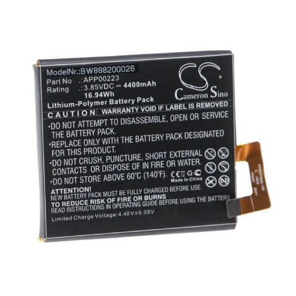 vhbw Ersatz für CAT APP00223 für Smartphone-Akku Li-Polymer 4400 mAh (3,85 V)