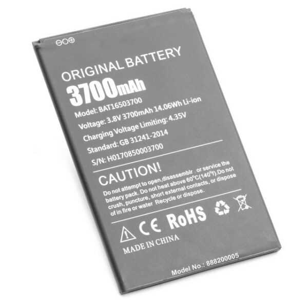 vhbw Ersatz für Doogee BAT16503700 für Smartphone-Akku Li-Ion 3700 mAh (3,8 V)