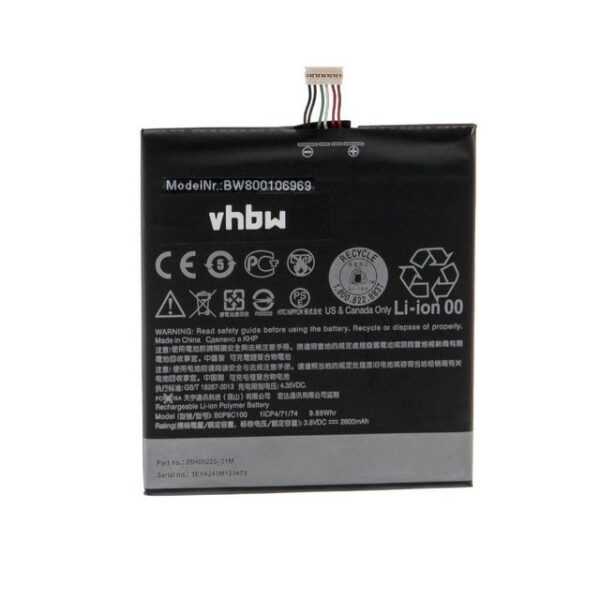 vhbw Ersatz für HTC 35H00220-01M für Smartphone-Akku Li-Polymer 2600 mAh (3,8 V)