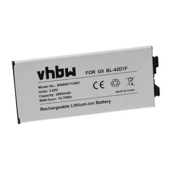 vhbw Ersatz für LG EAC63238901, EAC63238801, BL-42D1F für Smartphone-Akku Li-Ion 2800 mAh (3,85 V)