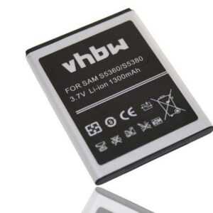 vhbw Ersatz für Samsung EB454357VU, EB454357VA für Smartphone-Akku Li-Ion 1300 mAh (3,7 V)