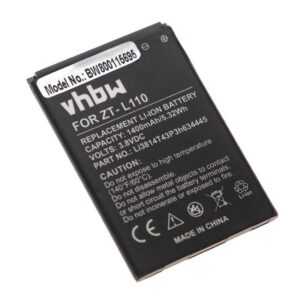 vhbw Ersatz für ZTE Li3814T43P3h634445 für Smartphone-Akku Li-Ion 1400 mAh (3,8 V)