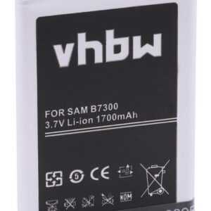 vhbw Smartphone-Akku passend für Kompatibel mit Samsung A8, Acclaim R880, Admire S, Apollo, Apollo 580 Mobilfunk (1700mAh, 3,7V, Li-Ion) 1700 mAh