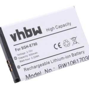 vhbw Smartphone-Akku passend für Samsung AllureS, Beat, E2550, GT-E2510, Beat B, GT-S3500c, GT-M3510, GT-S3500 Mobilfunk (600mAh, 3,7V, Li-Ion) 600 mAh