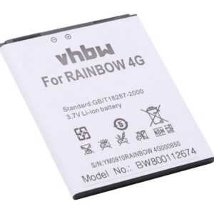 vhbw Smartphone-Akku passend für Wiko Wax, Rainbow 4G Mobilfunk (2500mAh, 3,7V, Li-Ion) 2500 mAh