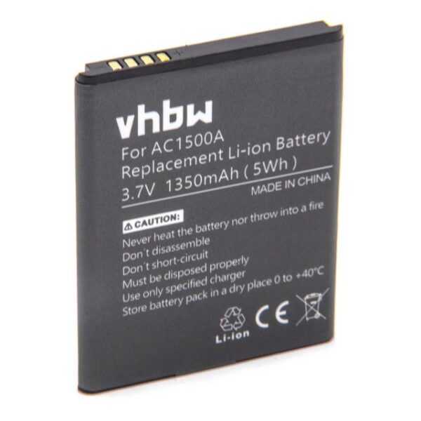 vhbw kompatibel mit Archos 40 Titanium Smartphone-Akku Li-Ion 1350 mAh (3,7 V)