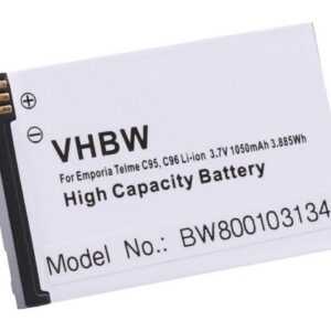 vhbw kompatibel mit Emporia Telme C100, C115, C95, C96, C135 Smartphone-Akku Li-Ion 1050 mAh (3,7 V)