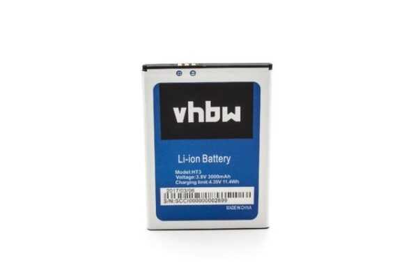 vhbw kompatibel mit HomTom HT3, HT3 Pro Smartphone-Akku Li-Ion 3000 mAh (3,8 V)