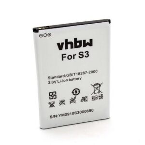 vhbw kompatibel mit Jiayu S3, S3+, S3 Plus Smartphone-Akku Li-Ion 3000 mAh (3,8 V)