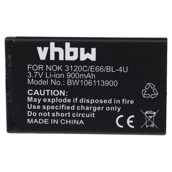 vhbw kompatibel mit Manta 4091S Dual Sim Smartphone-Akku Li-Ion 900 mAh (3,7 V)