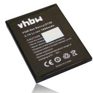 vhbw kompatibel mit Net10 Z750C, Z750, Savvy Smartphone-Akku Li-Ion 1600 mAh (3,7 V)