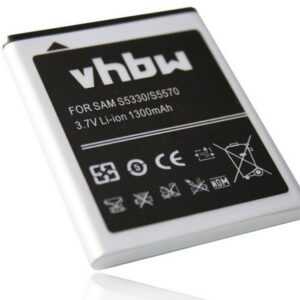 vhbw kompatibel mit Samsung DoubleTime SGH-i857 Smartphone-Akku Li-Ion 1300 mAh (3,7 V)