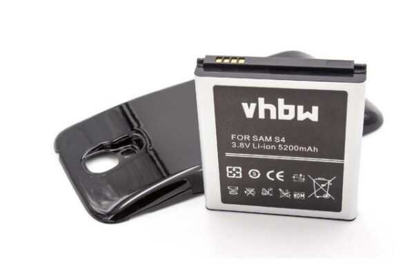 vhbw kompatibel mit Samsung Galaxy GT-I9500, GT-i9505, GT-i9502 Smartphone-Akku Li-Ion 5200 mAh (3,8 V)