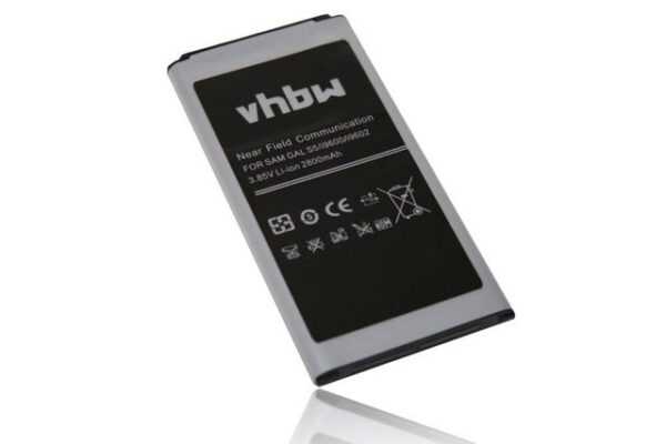 vhbw kompatibel mit Samsung Galaxy SM-G900S, SM-G900T, SM-G900R4, SM-G900R7 Smartphone-Akku Li-Ion 2800 mAh (3,85 V)