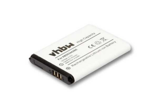 vhbw kompatibel mit Samsung SGH-Z150, SGH-J708, SGH-T509, SGH-J700v Smartphone-Akku Li-Ion 600 mAh (3,7 V)