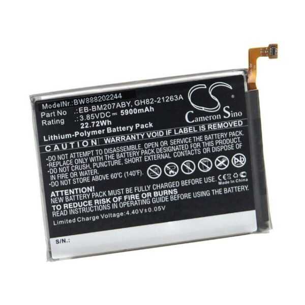 vhbw kompatibel mit Samsung SM-M307F, SM-M307F/DS Smartphone-Akku Li-Polymer 5900 mAh (3,85 V)