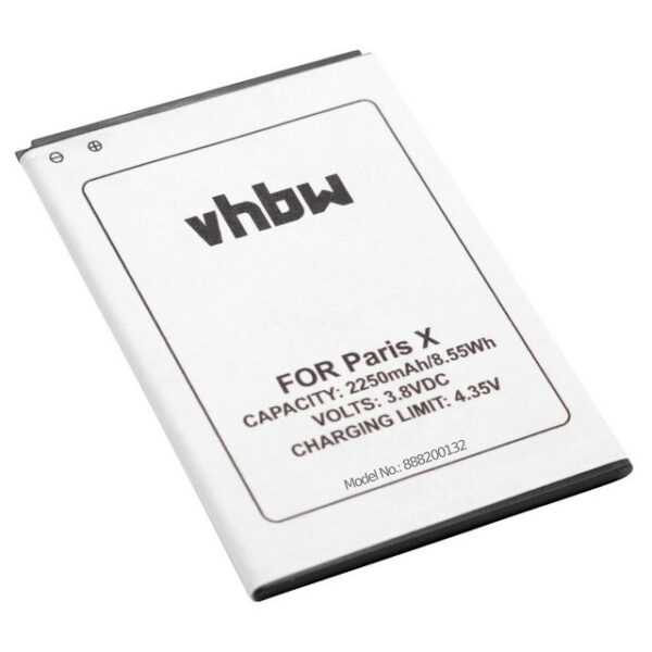 vhbw kompatibel mit Ulefone Paris, Paris X Smartphone-Akku Li-Polymer 2250 mAh (3,8 V)