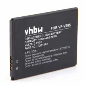 vhbw kompatibel mit Vodafone VF-785, VF-575, VF-695 Smartphone-Akku Li-Ion 1400 mAh (3,7 V)