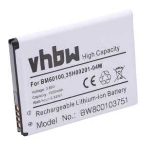 vhbw passend für HTC T5028, T606D, One SC, One ST, One SU, PM60120, T528d, Smartphone-Akku 1800 mAh