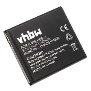 vhbw passend für Huawei Ascend W1, Y300, T8833, G350-U00, U8833, Y300-0100, Smartphone-Akku 1700 mAh