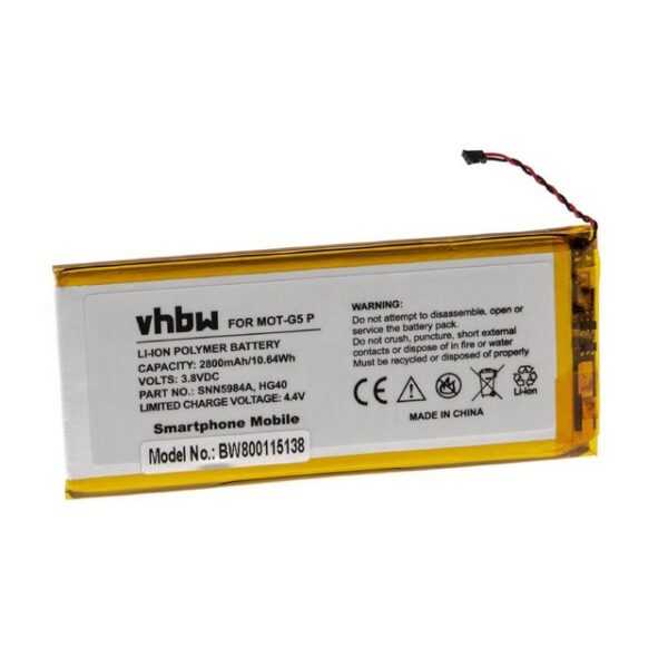 vhbw passend für Motorola Moto XT1681, XT1683, XT1684, XT1685, XT1686, Smartphone-Akku 2800 mAh