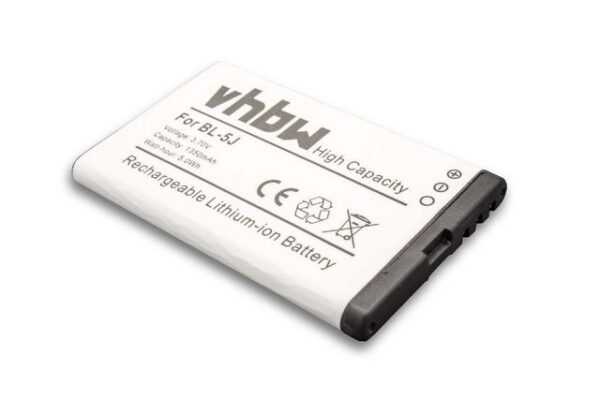 vhbw passend für Nokia Lumia 520.2, 521, 525, 525.2, 526, 530, 530 Dual Smartphone-Akku 1350 mAh