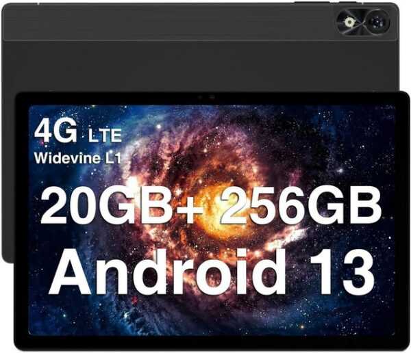 DOOGEE 20 GB RAM Octa-Core-Prozessor 8250mAh GPS Widevine L1 TÜV zertifiziert Tablet (10,51", 256 GB, Android 13, 4G LTE+5G WiFi, Leistungsstarkes Multimedia-Erlebnis - Überall dabei)