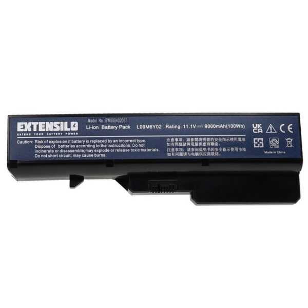 Extensilo kompatibel mit Lenovo IdeaPad Z570A-ITH, Z570A-IFI, Z575 Laptop-Akku Li-Ion 9000 mAh (11,1 V)