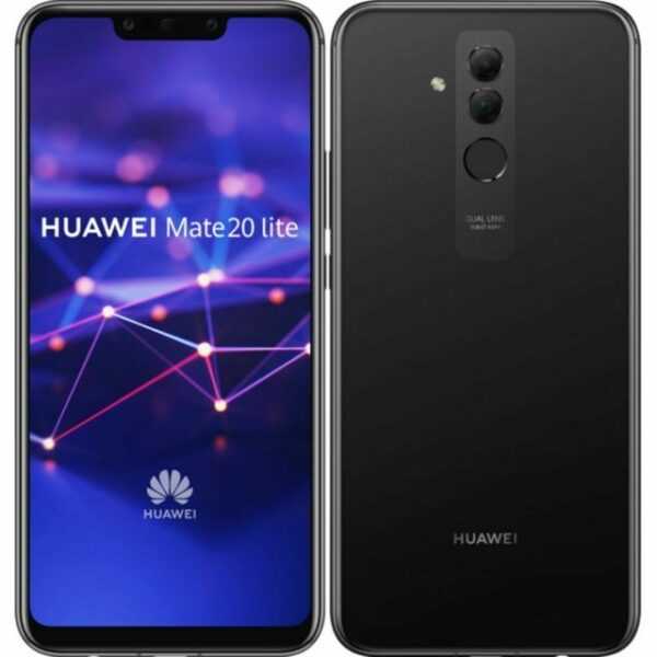 Huawei Mate 20 Lite Dual Sim SNE-LX1 64GB LTE Smartphone Black Smartphone (16 cm/6,3 Zoll, 64 GB Speicherplatz, 20 MP Kamera, Quad-Kamera (2xRück- und 2xFrontkameras)