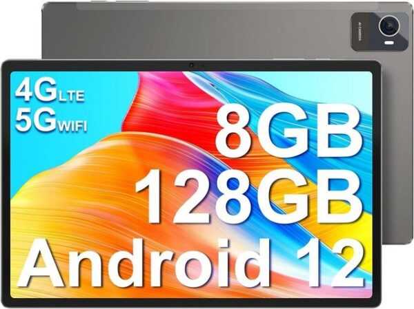 JUMPER Tablet (10,51", 128 GB, ANdroid 12, 4G LTE, 5G/2.4G, Tablet t616 octacore dual sim wifi ips fhd 4 lautsprecher kamera 13 mp)