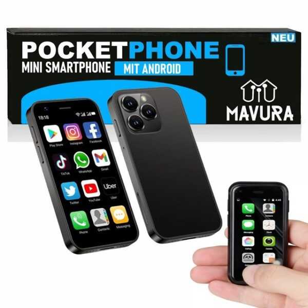 MAVURA POCKETPHONE SOYES XS13 Smartphone Mini Handy ultradünn Telefon Smartphone (Pocket Phone super kleines Android Dual Sim 3g 2,5 Zoll)