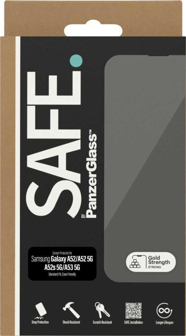 PanzerGlass SAFE. by ™ Displayschutz Samsung Galaxy A52 - A52 5G - A52s 5G - A53 5G - Ultra-Wide Fit - Samsung - Samsung - Galaxy A52 - Samsung - Galaxy A52 5G - Samsung - Galaxy A52s 5G - Samsung - Galaxy A53 5G - Trockene Anwendung - Kratzresistent - Schockresistent - Transparent - 1 Stück(e) (SAFE95057)