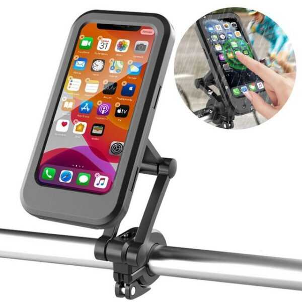 SOTOR Handyhalter für Fahrrad Und Motorrad Smartphone Handy-Halterung Smartphone-Halterung, (bis 6,80 Zoll, Packung, für Samsung/Huawei/Apple etc.Smartphones, Wasserdicht mit Touchscreen, lädt Mobiltelefone auf)