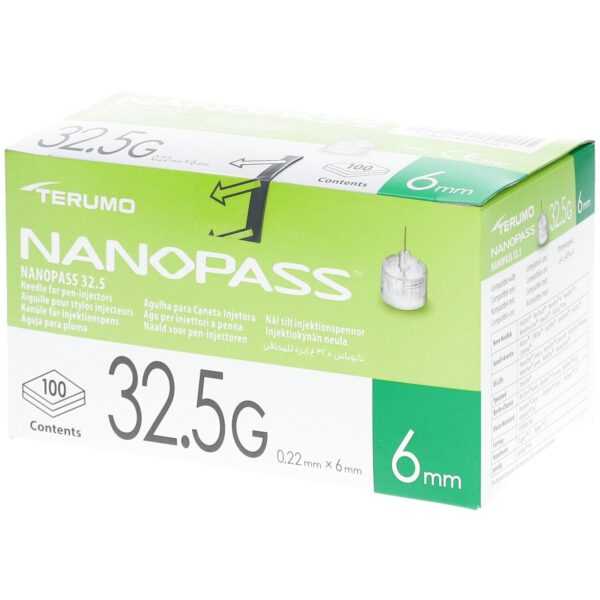 Terumo® Nanopass® 32.5G 0,22 x 6 mm