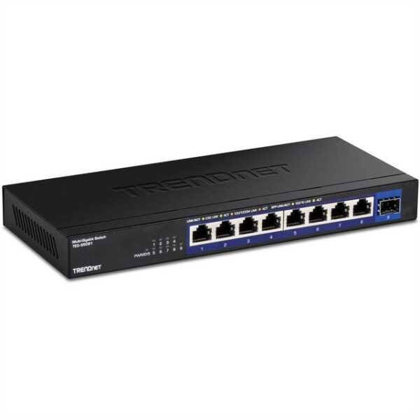 Trendnet TEG-S5091 9-Port Switch Netzwerk-Switch (2.5G Unmanaged Switch mit 10G SFP+ Port)