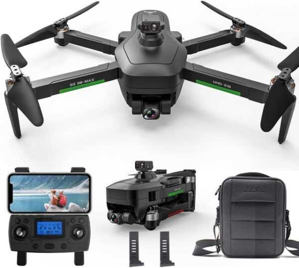 X-Verse ZLL SG906 MAX1 Ferngesteuertemit Kamera 3-Achsen Gimbal 360 Grad Laser Drohne (4K-HD, Hindernis Vermeidung GPS 5G WiFi FPV 3km KontrollabstandRCQuadrocopter)