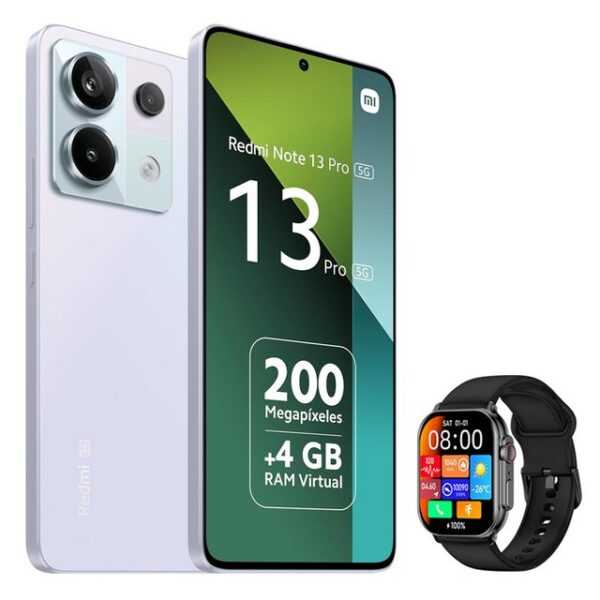 Xiaomi Redmi Note 13 Pro 5G 12+512GB Smartphone & Smartwatch Handy (6.67 Zoll, 512 GB Speicherplatz, 200 MP Kamera)