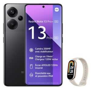 Xiaomi Redmi Note 13 Pro+ 5G 8+256GB Smartphone & Smart Band 8 Handy (6.67 Zoll, 256 GB Speicherplatz, 200 MP Kamera)