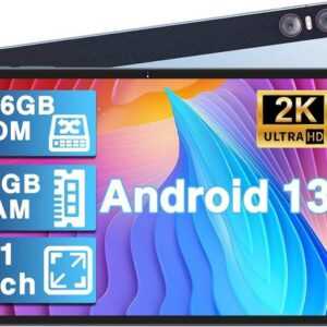 YESTEL 16 GB RAM 4 Lautsprecher, 3 Kameras, GPS, 18W Schnellladung, 8600mAh Tablet (11", 256 GB, Android 13, 5G WiFi, Multimedia-Genuss: Großartiges Display, Kino-Sound & Schnelles Laden)