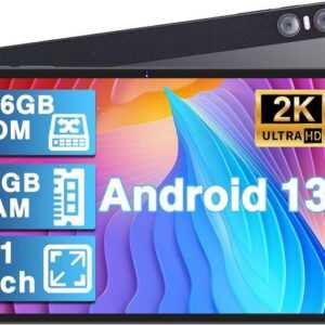 YESTEL 16 GB RAM 4 Lautsprecher, 3 Kameras, GPS, 18W Schnellladung, 8600mAh Tablet (11", 256 GB, Android 13, 5G WiFi, Multimedia-Genuss: Großartiges Display, Kino-Sound & Schnelles Laden)