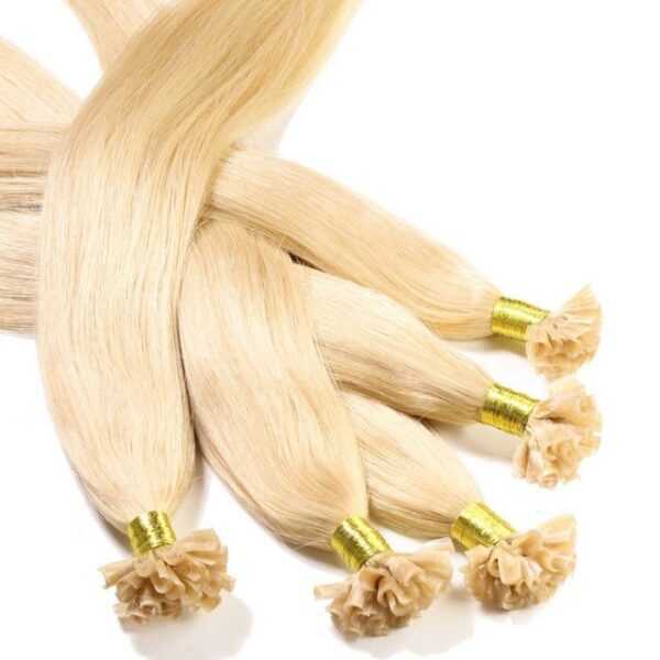 hair2heart Echthaar-Extension Bonding Extensions - glatt #9/0 Lichtblond 0.5g 30cm