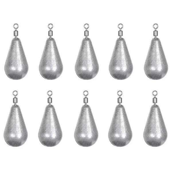 10pcs/lot Fishing Weight Sinkers 3.5g 5g 7g 10g 14g 20g Soft Bait Sinker Bass Fishing Tackle