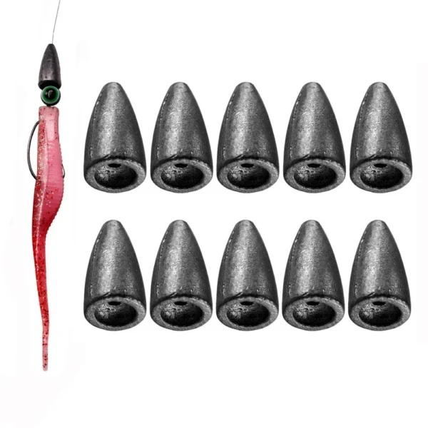 10pcs/lot Quality Bullet Lead Drop Water Sinkers Swivels Fishing Lead Weight 3.5g/5g/7g/14g/20g