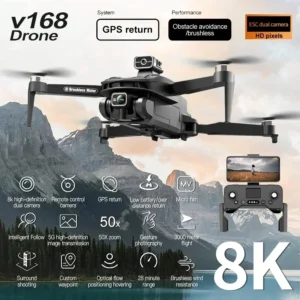 2024 New V168 Mini Drone 5G WiFi FPV Professina HD Aerial Photography 8k Dual-Camera Quadcopter for