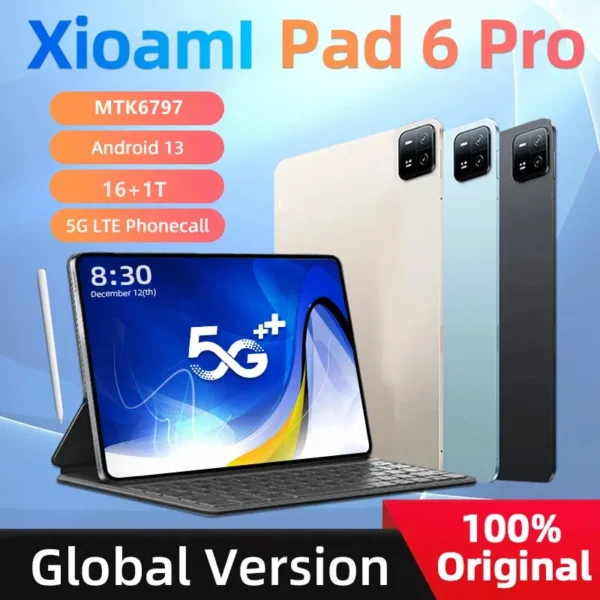 2024 Original Global Version Pad 6 Pro Tablet Android 13 16GB+1TB MTK6797 10000mAh Tablet PC 5G